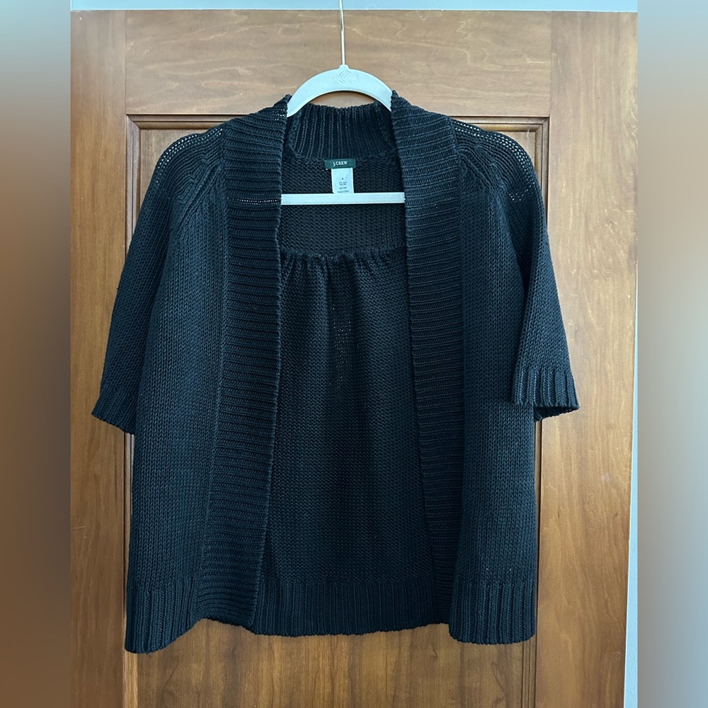 J. Crew Classic Black Cardigan Sweater